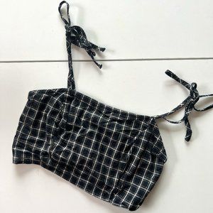 Kendall & Kylie Plaid Crop Bandeau Top Size XS